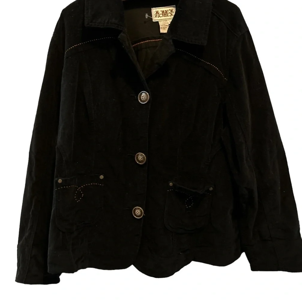 AMX‎ Black Corduroy blazer Stretch size 1X